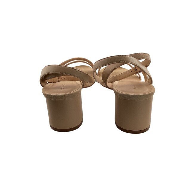 Rebecca Allen The Block Sandy Heeled Sandal‎ Nude IV Size 11 NWB Strappy Block - Picture 7 of 8